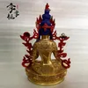 Figurine decorative 30 cm Buddhismo esoterico nepalese tibetano dorato dipinto dipinto di rame puro tara buddha statue guanyin bodhisattva bronzo