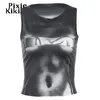 Tanks pour femmes Pixiekiki Womens Fashion 3D Print Crop Tops Summer 2024 Sans manches graphiques Graphic Streetwear Y2K 2000S Top P78-AE12