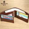 Genuine Cowhide Leathe ManBang Brand Mens Wallet Luxury Original Short Tri-Fold First Layer Cowhide Purse Business 240510