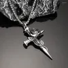 Chains Hip-Hop Retro Rose Cross Titanium Steel Collier Personnalité masculine Accessoires Pendante Brand