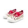 Spring Autumn Baby Girl Shoes Kids Canvas Children Casual Sneakers Candy Color Flowers For Girls Floral Prints 240416