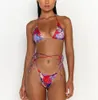 Paris Women's Bikini Zestaw seksowne luksusowe stroje kąpielowe projektantki stroju kąpielowego Kobiety geometryczne nadrukowane moda na plażę pływanie noszenia klasyki mini Trikini marka marki Kąpiec Bathing Suit xl