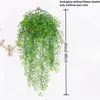 Dekorative Blumen 2pcs künstlicher Efeus Vine gefälschte Hängende Wand Willow Rattan Blätter Plastik Girlande Gras für Klimaanlagen Hausgarten