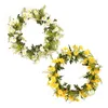 Decoratieve bloemen Bloem Daisy Beauty Chrysanthemum Deur Decors krans slingers ornament Diy feest vakantie hanger Spring Wedding Craft