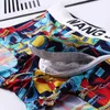 Underbyxor Mens Boxing Shorts Ice Silk Mesh Breattable Shirt Big Penis Bag Independent Underwear Elephant Q240430