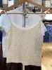 Tanks pour femmes Y2k Sweet Girl Tricoted Cotton Lace Lace Sans manches Top 2024 Fashion Summer Ladies Slim Camis Vieau Chic Femmes Tops décontractés