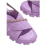 Chaussures pour femmes Chunky Plateforme printemps automne sandales Open Toe Sandales Casual Beach Slides Designer Slippers Chain Flip Flops 240420