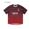 T-shirt maschile Trapstar Mesh Football Jersey Blu Black Red Men T-shirt Sports Designer Fashion Clothing 4445555