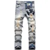 Lila Jeans 15 Syles Designer Herrenmann Jeans für Herren Stickhosen Damen Damen übergroße Patch -Loch -Denim gerade fettmodische Streetwear Slim Slim