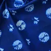 Stoff Baumwollgewebe Blau gefärbte Nachahmung Krawattenfarbe ethnischer Stil DIY Handgefertigt durch halbe Meter D240503