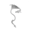 Backs oorbellen Punk Flying Dragon Ear Clip Fashionable Creative Exquise Sparkling Gepersonaliseerde Divine Single Hanger