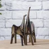 Dekorativa figurer hartshantverk konstgjorda djurskulptur hästpar föl abstrakt ornament hem dekoration