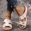 Casual schoenen zomer sandalen vrouwen peep teen vrouw bloemen comfortabele vrouwelijke slippers retro zapatillas mujer