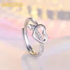 Cluster anneaux qmcoco couleurs argentées coréenes simples sweet zircon mignon creux out coeur flèches géométrie anneau pour couple bijoux de mode