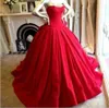 Engagement Dress Abito Cerimonia Donna Sera 2019 Sweetheart Red Princess Ball Gown Evening Dresses Cheap Prom Dress7497134