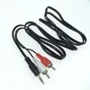 3,5 mm stereo mannelijke plug naar 2rca phono mannelijke audio AV video hoofdtelefoon adapter connector kabel kabel kabelsplitser