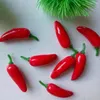 Dekorative Blumen 100 PCs Chili Künstliche Pfeffergemüse tun Toys Foam Bauernhaus Dekorationen