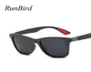 Дизайн бренда Runbird Классический поляризованный солнцезащитные очки мужчины женщины, вождение квадратные рамы солнечные очки мужчина Goggle Uv400 Gafas de Sol 532913399378