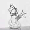 1pcs Sexy Verre Bong Bong Épaisseur de plate-forme 14 mm Femelle Femelle Bubbler Dab Dab Rigle Ashcatcher Hookahs Dry Herb Tobacco Honembac Perc Beaker Bong avec tuyau de brûleur d'huile en verre mâle