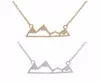 Mode Mountain Peaks Anhänger Halskette Geometrische Landschaft Charakter Halsketten elektroplieren versilberte Halsketten Geschenk FO6505327