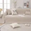 Werksfabrik -Sofa -Stoffabdeckung Full Anti Slip Minimalist die ganze Saison Universal Old Grobtuchgrau Kissen