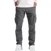 Men's Pants Work For Spring And Summer European American Pleated Drawstring Multi Pocket Casual