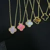 Designer ketting Vanca RPELS Hoge Versie Klaver ketting Dames 18K Rose V Goud Wit Wit Fritillaria Red Jade Corolla Chain