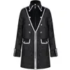 Heren Trench Coats European American Outerwear Medieval Men Fashion Retro Jacket Stand Stand Kraag Jacquard Coat Gothic Overcoat Kleed Black