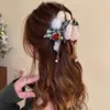 Fashion Elegant Year Red Hair Alash Womens Womens Women of Head Bow Clip grandi Accessori per copricapo di alto livello 240425