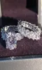 Katı 925 STERLING Gümüş Alyans Gelin 2 adet için Set Kadın Nişan Yıldönümü Hediyesi Bütün Jewelry4369990