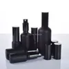 Bouteilles de rangement bouteille de pulvérisation noire récipient d'huile essentielle lucifugale émulsion vide émulsion rechargeable pot portable Pompe Cosmetic Pressd