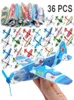 36 pcs Diy Flying Glider Foam Planes for Children Mini Paper Airplane Geweldig verjaardagsfeestje Guny Bag Fillers Kids Pinata6336846