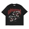 High Street T-Shirt Erkek Amerikan Vintage Çiftler Hiphop Moda Sokak Giysesi Günlük Harajuku Y2K Üst Boyut Tişört 240430