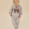 2024 ks enfants pulls tricotés robes garçons filles mignons imprimés swetshirts tops pantalons set veste de vêtements bébé vêtements roberie y240430