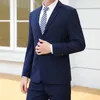 Blazerpants Mens Fashion Business Gentleman Italiaanse stijl Slim Solid Color Professional Suit Wedding Brader Man 240430