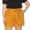 Vrouwen plus size shorts korte broek hoge taille grote grote plussize voor vrouwelijke zomerkleding solide zwarte rode kleding 240420