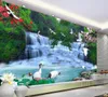 Hermoso paisaje de cascada personalizado Mural Mural Wallpaper 3d Papers 3d Wall Papers para telón de televisión1607038