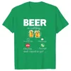 Men's T-shirt Caller ID Printed Designer T-shirt Men's and Women's Youth Fashion Trend Beer Pattern Breathable Tops