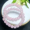 Strand Natural Rose Quartz Браслет ручной работы хрустальных украшений растягивает браслет детей подарка на день рождения 1 шт.