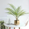 Fleurs décoratives Plastique large application artificielle areca palmier tout espace matériaux faux en pot à la maison 75 cm