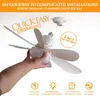 LED 40W ceiling fan light E27 with remote control for dimming, suitable for living room study household 85-265V Bedroom LivingRoom Indoor Home Decor Lighting Fixture