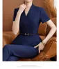 Robe en deux pièces Elegant Women's Seasons Jirt Clets Chic Fashion Summer Suit pour les services de vente Els bijoux de travail