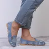 scarpe casual scarpe pentole primaverili mollanti da donna ficcano scivolate topi di jeans in jeans plus 240426