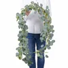 Simulation de fleurs décoratives Rotin: vigne de la plante verte de 2 mètres avec des feuilles de mariage Eucalyptus Décoration de fond de fête "