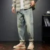Erkekler İçin Kstun Kot Pantolon Gevşek Fit Harem Vintage Giysileri Moda Cepleri Patchwork Büyük Pantolon Büyük Boy 42 240430