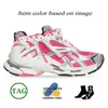 Plaque-forme Tracks Vintage Runner 7 Chaussures de créateurs Luxury Og Track Mesh Nylon Bottoms Casouth Trainers en cuir Femaux Black Blanc Rose Mousse rose Tess S.Gomma Sneakers