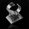 Sachets de bijoux 20pcs Shop Retail Clear Plastic Watch Bracelet Display Stand Rack Howder Showcase Type C Single