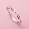 Cluster Anneaux Vintage Branch Leaf 925 Silver Adjustable Exquis For Women Girls Trendy Party Ring Fine Bijoux Gift Accessoires