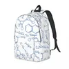 Sac à dos Science personnalisée Science de chimie Canvas Backpacks Mens Femme Book Bookbag pour les sacs de biologie des collèges scolaires