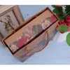 Geschenkomschakeling 10 stks kraft papieren zak met handgreep bloem vouwen verpakking bruiloft koekje candy baking diy box cake dessert decor cookie